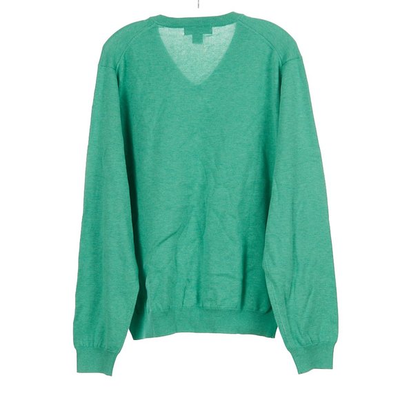 Brooks Brothers Pullover V-Neck Sweater Polo Green Supima Men's Large - Picture 5 of 5